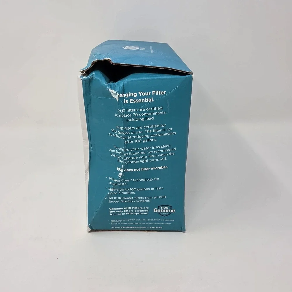 New! PUR Plus RF-9999 Faucet Water Filter Replacement 4 Pack ~ Mineral Core